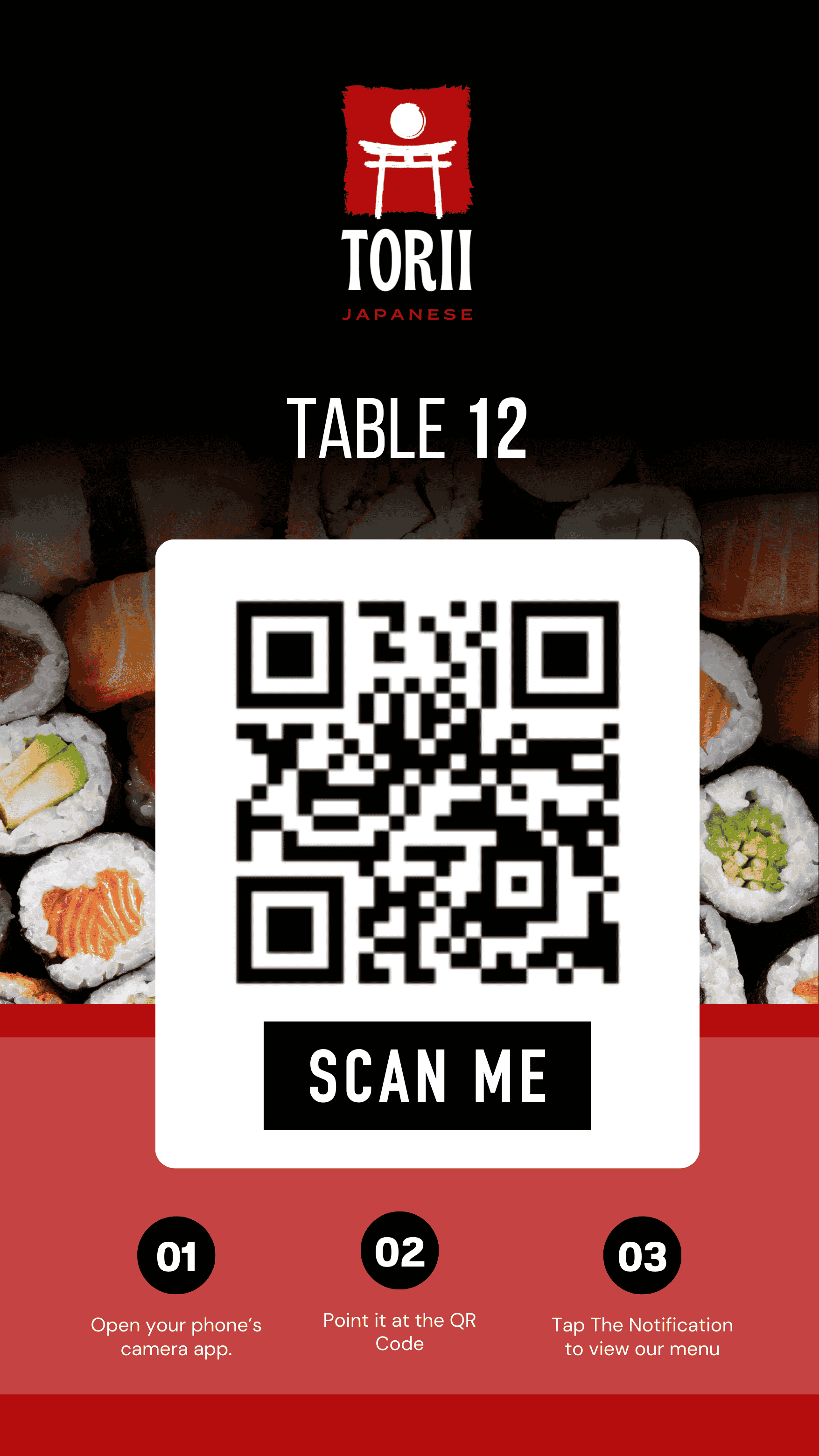 Table QR Card